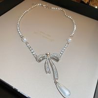 Elegant Lady Geometric Artificial Rhinestones Artificial Pearls Alloy Wholesale Pendant Necklace sku image 34