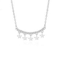 Simple Style Star Sterling Silver Polishing Plating Inlay Zircon Necklace main image 7