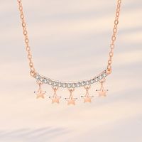 Simple Style Star Sterling Silver Polishing Plating Inlay Zircon Necklace main image 3