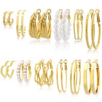 1 Set IG Style Simple Style Geometric Circle Plating Iron Earrings main image 4