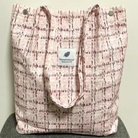Women's Large Corduroy Color Block Classic Style Buckle Shoulder Bag main image 1