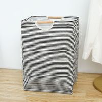 Simple Bamboo Handle Solid Color Fabric Storage Basket Wholesale Nihaojewelry sku image 6