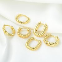 1 Piece Classic Style Geometric Plating Brass 18k Gold Plated Silver Plated Earrings main image 3