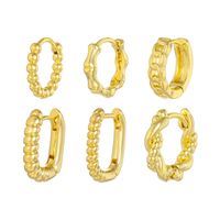 1 Piece Classic Style Geometric Plating Brass 18k Gold Plated Silver Plated Earrings main image 6