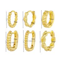 1 Piece Classic Style Geometric Plating Brass 18k Gold Plated Silver Plated Earrings main image 2