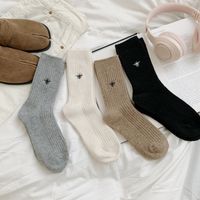 Women's Sweet Solid Color Wool Crew Socks A Pair main image 1