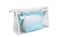 Women's Small Pvc Gradient Color Basic Square Zipper Cosmetic Bag Bag Sets Wash Bag sku image 4