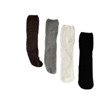 Unisexe Style Simple Couleur Unie Coton Crew Socks Une Paire main image 2