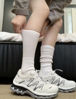 Unisex Simple Style Solid Color Cotton Crew Socks A Pair sku image 1