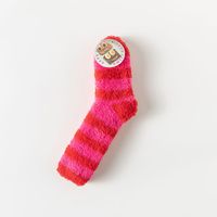Women's Sweet Stripe Polyester Jacquard Crew Socks A Pair sku image 2