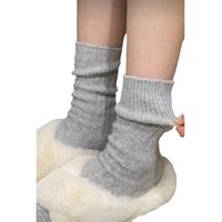 Unisex Simple Style Solid Color Cotton Crew Socks A Pair main image 2