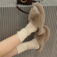 Unisex Simple Style Solid Color Cotton Crew Socks A Pair sku image 2