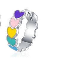 1 Piece Simple Style Paw Print Heart Shape Enamel Plating Inlay Stainless Steel Zircon Earrings sku image 1
