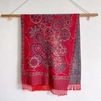 Women's Retro Ethnic Style Color Block Imitation Cashmere Printing Scarf sku image 5