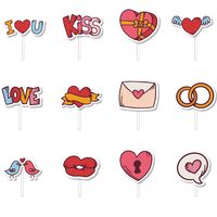 Cartoon Style Letter Heart Shape Paper Ornaments main image 4