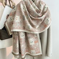 Women's Vacation Simple Style Color Block Imitation Cashmere Printing Scarf main image 1