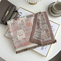 Women's Vacation Simple Style Color Block Imitation Cashmere Printing Scarf sku image 2