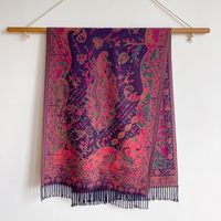 Women's Retro Ethnic Style Color Block Imitation Cashmere Printing Scarf sku image 2