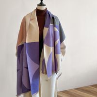 Women's Simple Style Classic Style Color Block Imitation Cashmere Printing Scarf main image 1