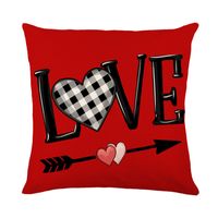 Casual Vacation Letter Heart Shape Linen Pillow Cases main image 5