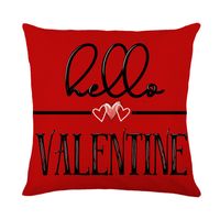 Casual Vacation Letter Heart Shape Linen Pillow Cases main image 3