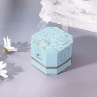 New Flower Pattern Creative Romantic Wedding Candy Gift Box 14*7*9cm sku image 1