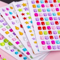 1 Piece Heart Shape School Mixed Materials Vintage Style Shiny Stickers main image 1