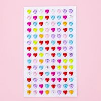 1 Piece Heart Shape School Mixed Materials Vintage Style Shiny Stickers sku image 5