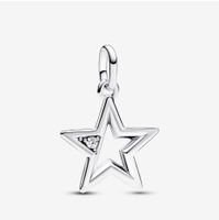 Simple Style Star Sterling Silver Plating Inlay Zircon Charms Jewelry Accessories sku image 1