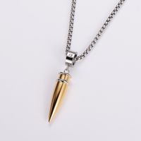 Hip-Hop Bullet 304 Stainless Steel Plating Inlay Men's main image 6