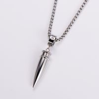 Hip-Hop Bullet 304 Stainless Steel Plating Inlay Men's main image 8