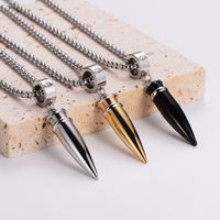 Hip-Hop Bullet 304 Stainless Steel Plating Inlay Men's main image 9