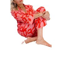 Täglich Frau Lässig Bogenknoten Polyester Hosen-sets Pyjama Sets main image 5