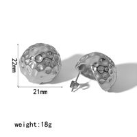 1 Pair Simple Style Round Polishing Plating 304 Stainless Steel Ear Studs main image 3