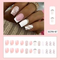 Cute French Style Sweet Cartoon Starry Sky Flower Plastic Nail Patches 1 Piece sku image 61