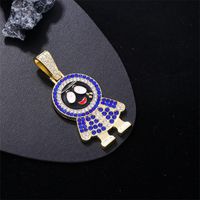 Hip-hop Cartoon Character Stainless Steel Alloy Plating Inlay Rhinestones Gold Plated Men's Charms Necklace main image 7