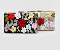 Frau Klein Polyester Blume Vintage-stil Klassischer Stil Quadrat Schnalle Schultertasche Unterarmtasche Abendtasche main image 1