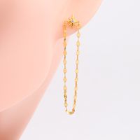 1 Pair Simple Style Star Plating Sterling Silver Gold Plated Drop Earrings main image 5