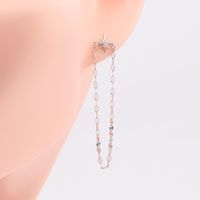 1 Pair Simple Style Star Plating Sterling Silver Gold Plated Drop Earrings main image 4