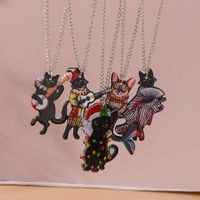 Mignon Chat Alliage De Zinc Femmes Pendentif main image 1