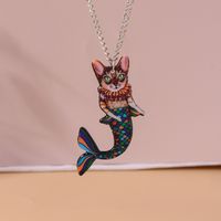 Mignon Chat Alliage De Zinc Femmes Pendentif main image 7