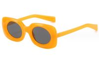 Retro Streetwear Solid Color Pc Oval Frame Full Frame Women's Sunglasses sku image 5