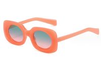 Retro Streetwear Solid Color Pc Oval Frame Full Frame Women's Sunglasses sku image 6