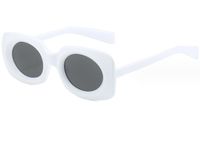 Retro Streetwear Solid Color Pc Oval Frame Full Frame Women's Sunglasses sku image 7