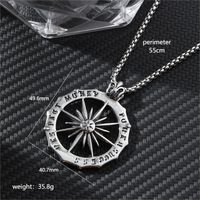 Hip-Hop Cross Anchor Skull Stainless Steel Carving Men's Pendant Necklace sku image 1