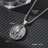 Hip-Hop Cross Anchor Skull Stainless Steel Carving Men's Pendant Necklace sku image 2