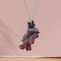 Cute Cat Zinc Alloy Women's Pendant Necklace sku image 1
