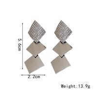 1 Paar Elegant Quadrat Inlay Kupfer Zirkon Tropfenohrringe main image 5