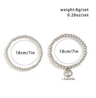Simple Style Solid Color Ccb Alloy Beaded Plating Men's Bracelets main image 2