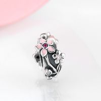 Original Design Simple Style Flower Petal Sterling Silver Inlay Zircon Jewelry Accessories main image 6